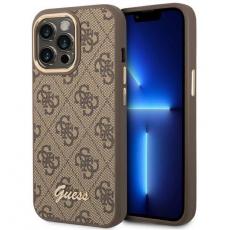 Guess - GUESS iPhone 14 Pro Max Skal Vintage Gold Logo - Brun