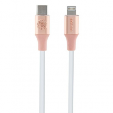 Guess - Guess USB-C till Lightning kabel 1.5m Ebossed Logo - Rosa