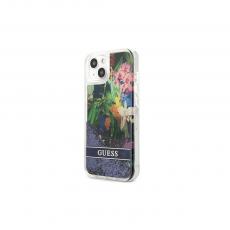 Guess - Guess iPhone 13 Hard Case Blå Glitter Blomma