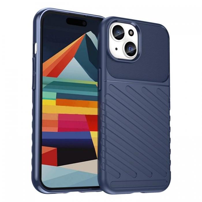 A-One Brand - iPhone 15 Plus Mobilskal Twill Thunder - Bl