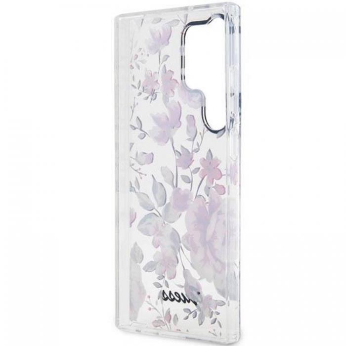 Guess - Guess Galaxy S23 Ultra Mobilskal Flower Collection - Vit