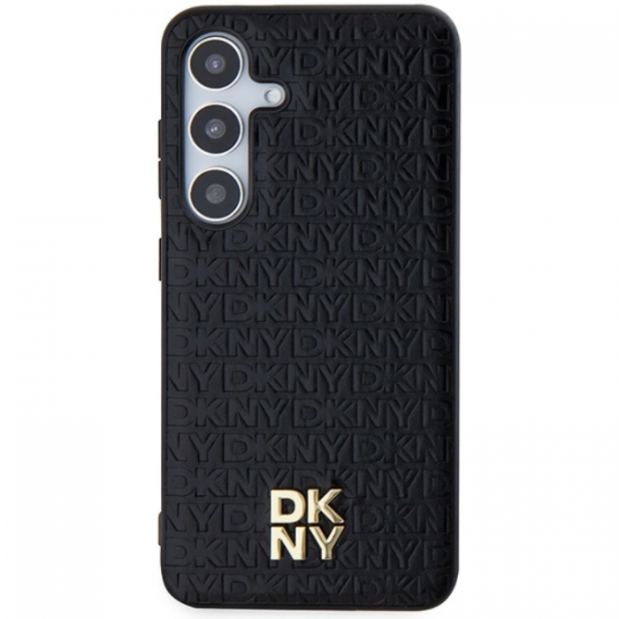 DKNY - DKNY Galaxy S24 Mobilskal Magsafe Lder Pattern Metal Logo