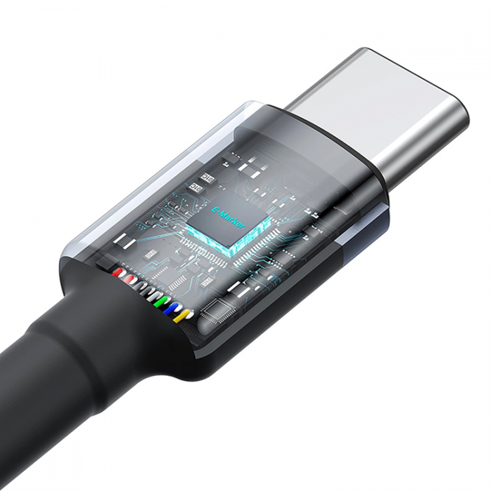 BASEUS - Baseus USB-C till USB-A kabel Cafule 100W 1m 2 st