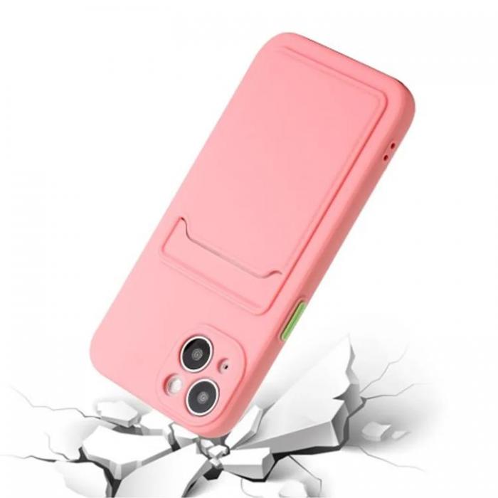 Taltech - iPhone 15 Mobilskal Korthllare TPU - Rosa