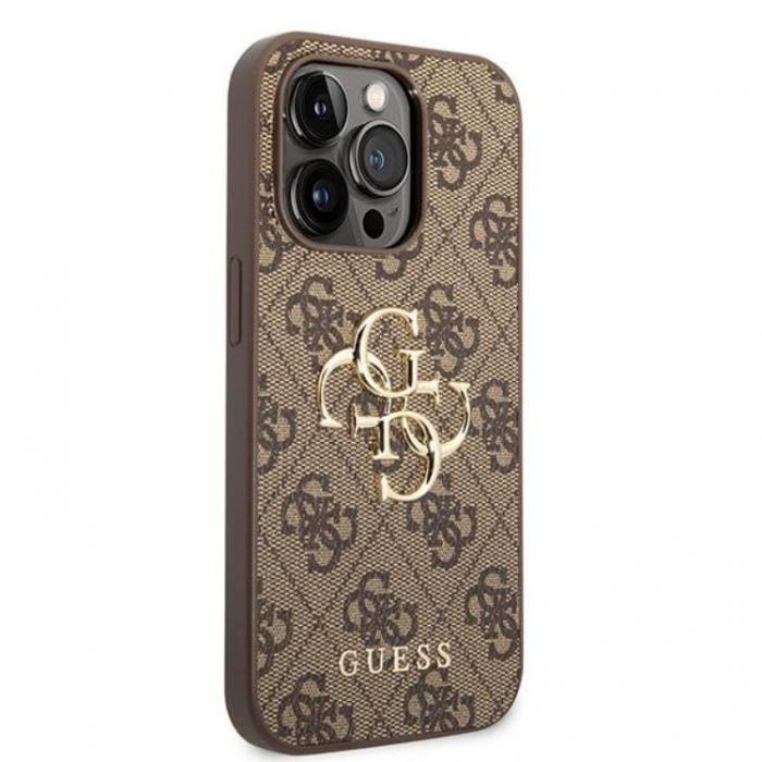 Guess - Guess iPhone 15 Pro Max Mobilskal Big Metall Logo - Brun