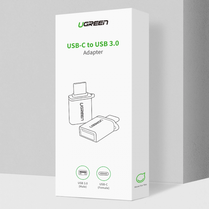 Ugreen - Ugreen USB-C till USB-A Adapter Med Snodd - Gr