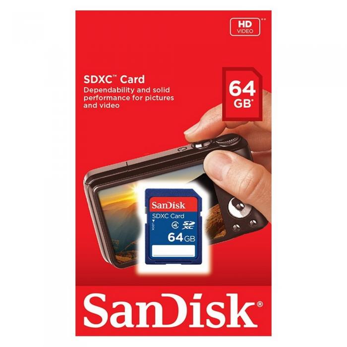 Sandisk - SanDisk 64GB SDXC Minneskort Klass 4