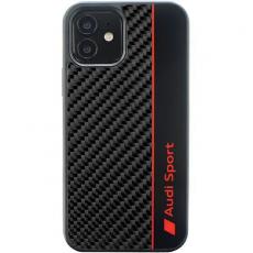 Audi - Audi iPhone 12/12 Pro Mobilskal Carbon Fiber Stripe - Svart