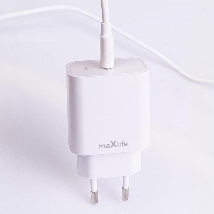 Maxlife - Maxlife Snabbladdare 20W USB-C med Kabel PD QC MXTC-06