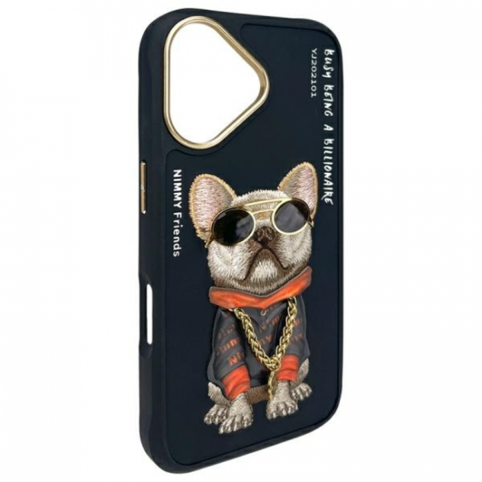 NIMMY - Nimmy iPhone 16 Mobilskal Glasses Cool Dog - Svart