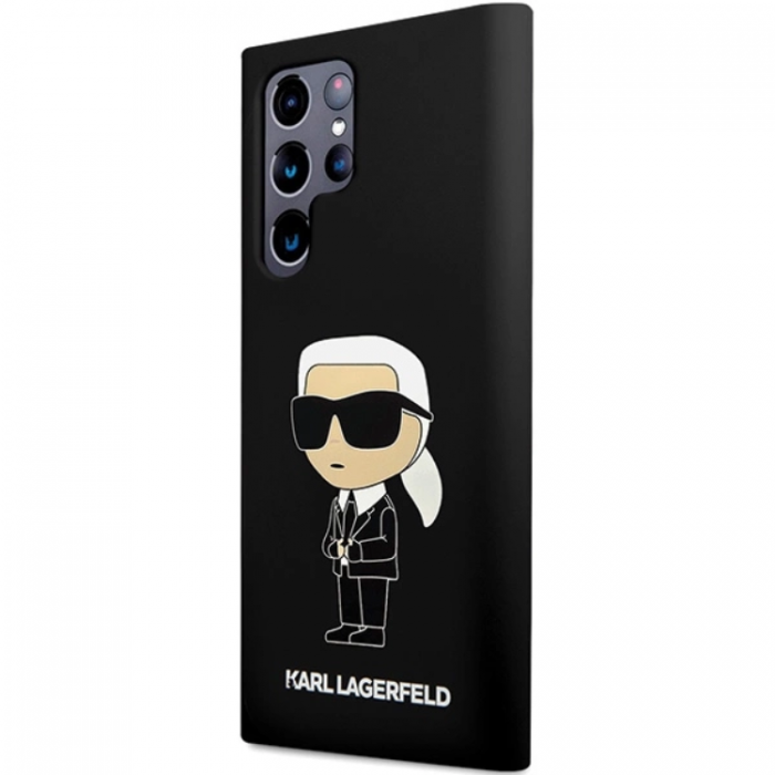 KARL LAGERFELD - Karl Lagerfeld Galaxy S24 Ultra Mobilskal Silikon Ikonik - Svart