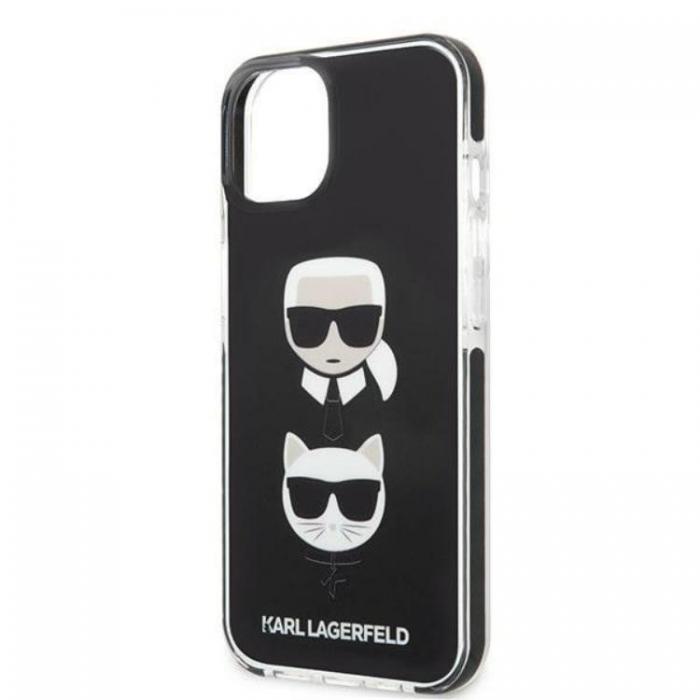 KARL LAGERFELD - Karl Lagerfeld iPhone 13 Skal Karl & Choupette Head - Svart