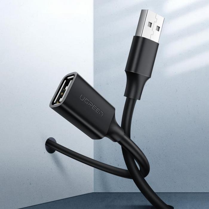 Ugreen - Ugreen Frlngning USB Hane Till USB Hona Kabel 3m - Svart