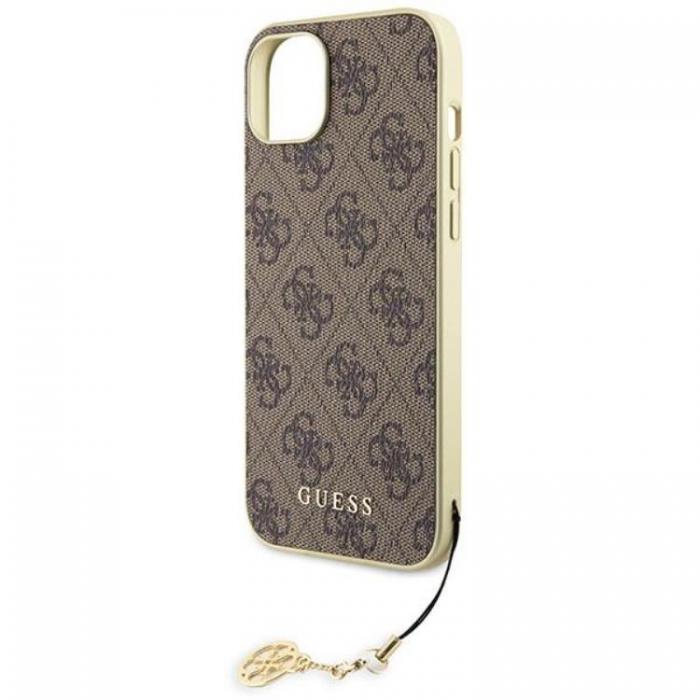 Guess - Guess iPhone 15 Mobilskal Charm Collection - Brun