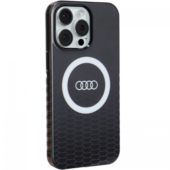 Audi - Audi iPhone 15 Pro Max Mobilskal Magsafe IML Big Logo - Svart