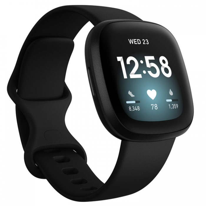 Fitbit - FITBIT Versa 3, Black