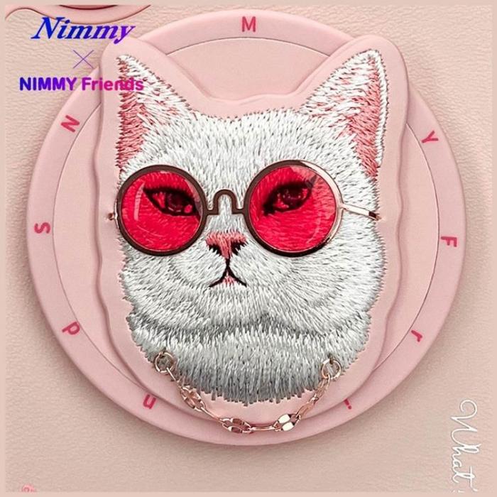 NIMMY - Nimmy iPhone 16 Mobilskal MagSafe Glasses Cool Cat - Rosa