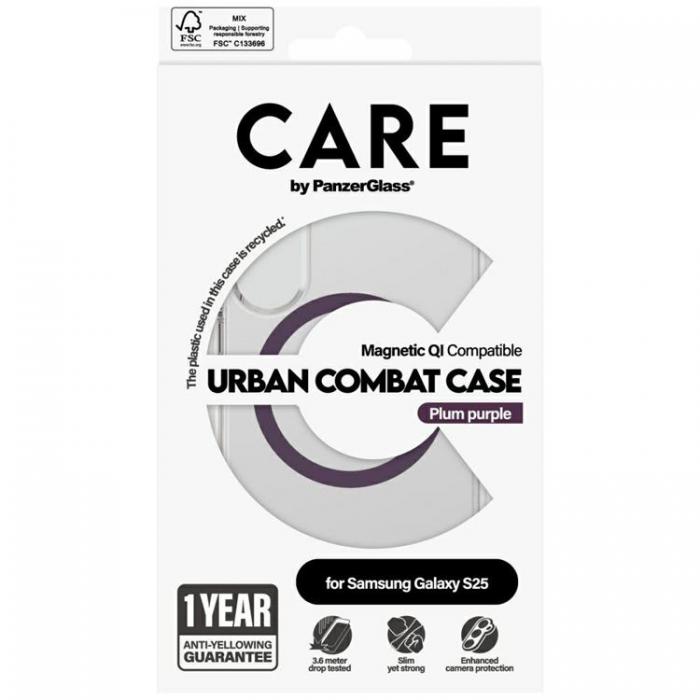 PanzerGlass - CARE By PanzerGlass Galaxy S25 Mobilskal MagSafe QI Urban Combat - Lila