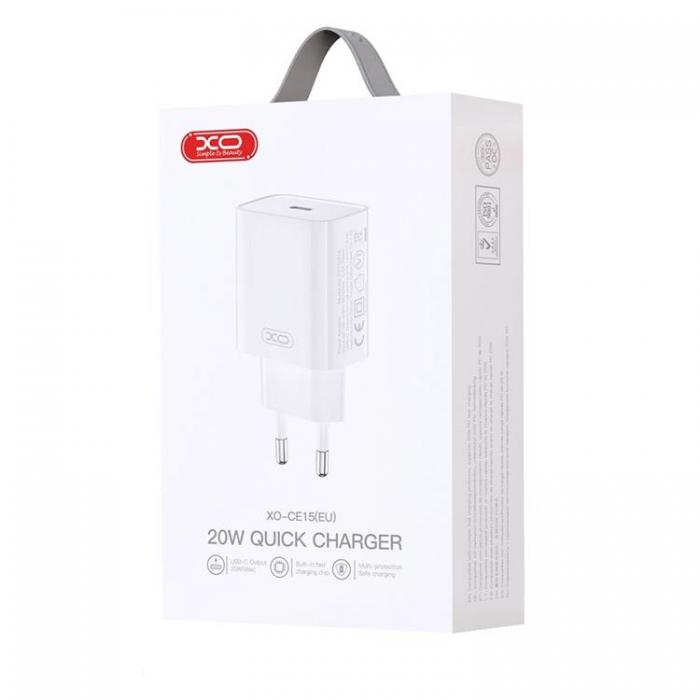 XO - XO Snabbladdare 20W USB-C CE15 PD- Vit