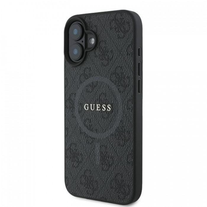 Guess - Guess iPhone 16 Plus Mobilskal Magsafe 4G Ring Classic Logo - Svart