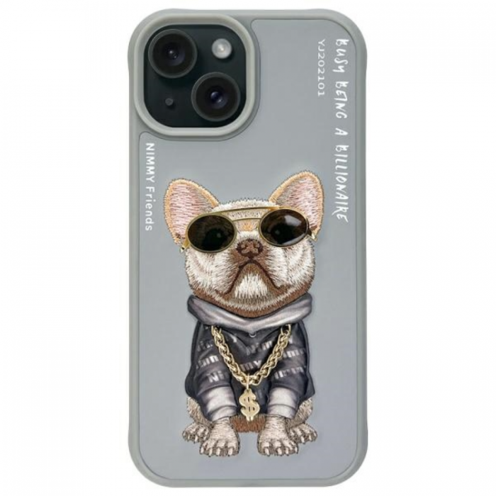 NIMMY - Nimmy iPhone 15 Mobilskal Glasses Cool Dog - Gr