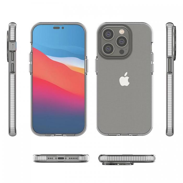 OEM - iPhone 14 Pro Skal Spring Silicone med Ram - Ljusbl