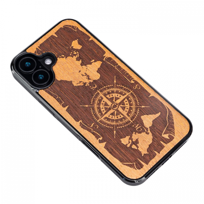 Bewood - Bewood iPhone 16 Plus Mobilskal Compass Merbau