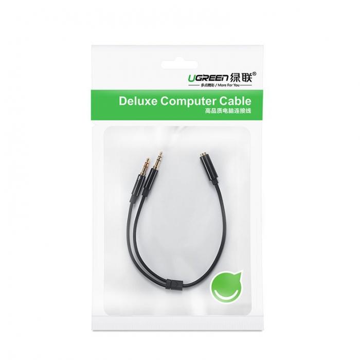 Ugreen - Ugreen 2x 3.5mm mini jack AUX Kabel - Svart