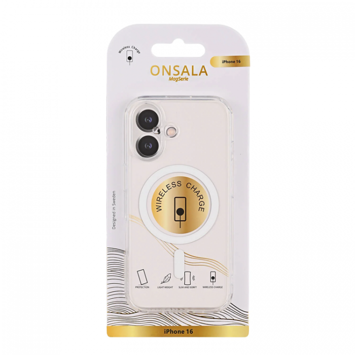 Onsala - Onsala iPhone 16 Mobilskal MagSafe TPU - Transparent