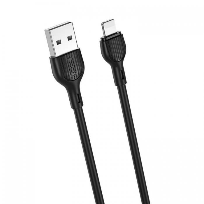 XO - XO USB-A Till Lightning Kabel 1m 2.1A NB200 - Svart