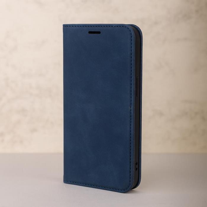 A-One Brand - iPhone 16 Pro Max Plnboksfodral Smart Suede - Marinbl