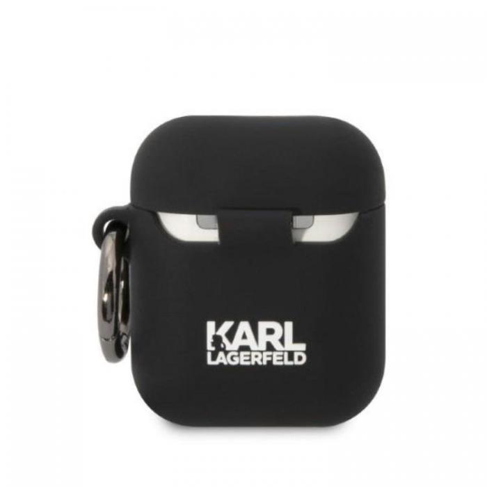 KARL LAGERFELD - Karl Lagerfeld AirPods 1/2 Skal Silicone Choupette Head 3D - Svart