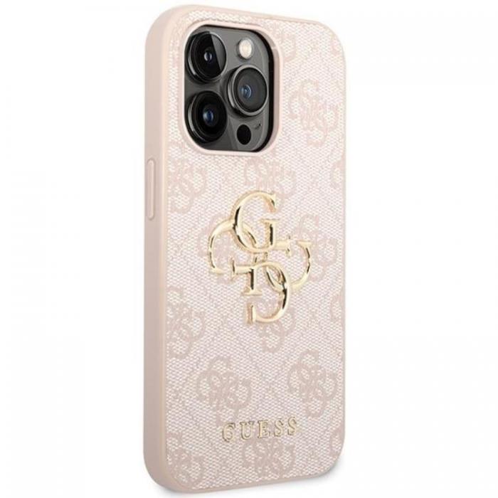 Guess - Guess iPhone 15 Pro Max Mobilskal Big Metall Logo - Rosa