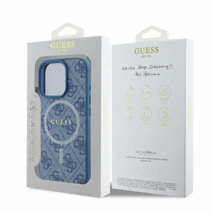 Guess - Guess iPhone 16 Pro Max Mobilskal Magsafe 4G Ring Classic Logo