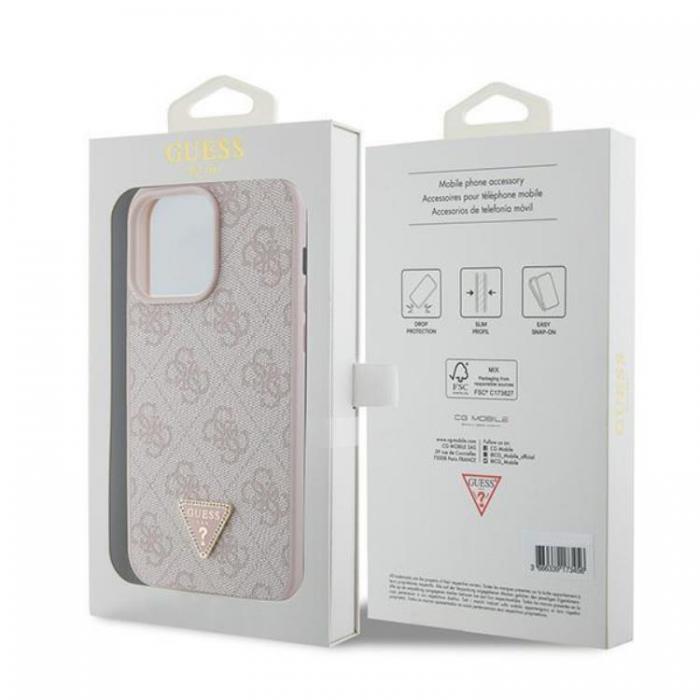 Guess - Guess iPhone 15 Pro Max Mobilskal Diamond Triangle - Rosa