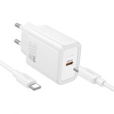 Hoco - HOCO Väggladdare USB-C 20W USB-C/Lightning Kabel PD QC N60 Vit