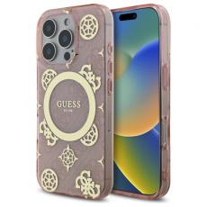 Guess - Guess iPhone 16 Pro Mobilskal MagSafe IML Peony On 4G - Rosa