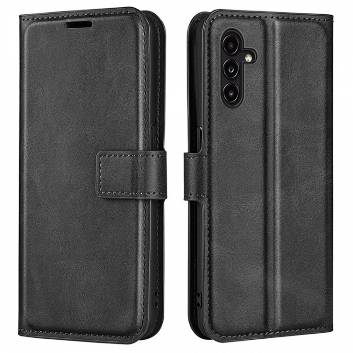 A-One Brand - Galaxy A14 5G/4G Plnboksfodral Calf Flip Folio - Svart