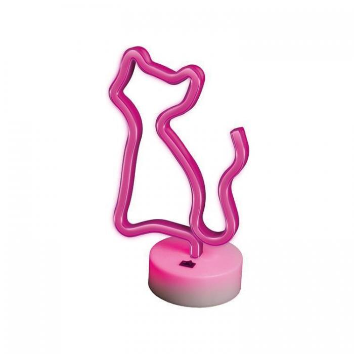 Forever Light - Forever Light LED Neon Light CAT P Ett Stativ FSNE02 - Rosa