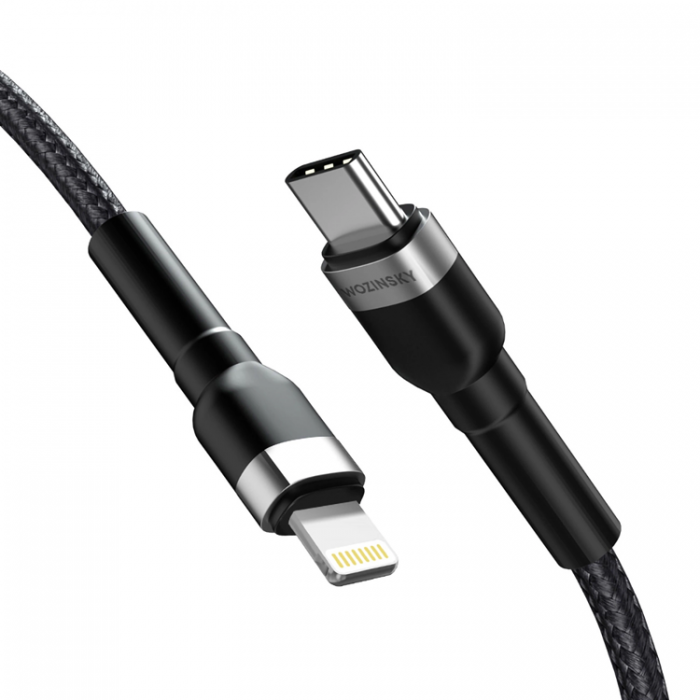 Wozinsky - Wozinsky USB-C till Lightning kabel PD 30W 2m - Svart