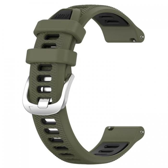 Taltech - Galaxy Watch 6 44mm Armband - Militrgrn/Svart