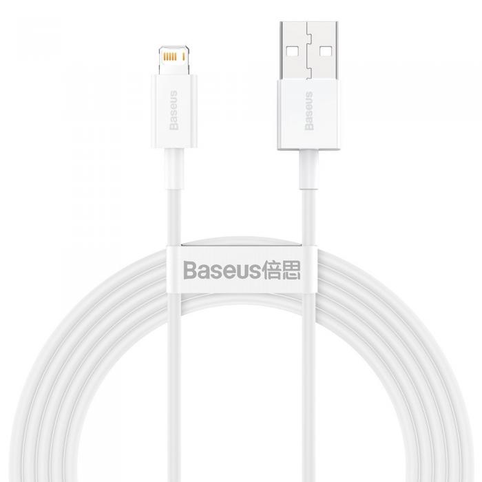 BASEUS - Baseus Superior USB-A till Lightning kabel 2m - Vit