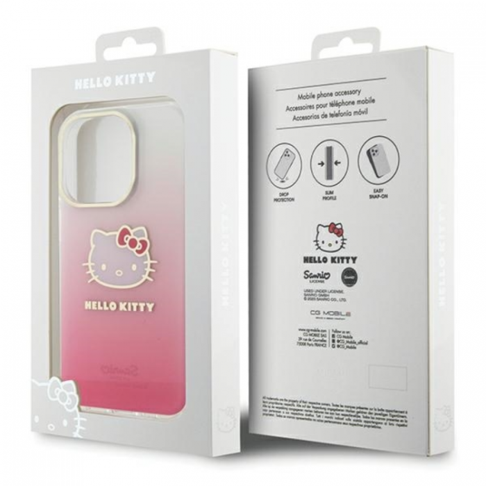 Hello Kitty - Hello Kitty iPhone 14 Pro Mobilskal Kitty Head - Rosa