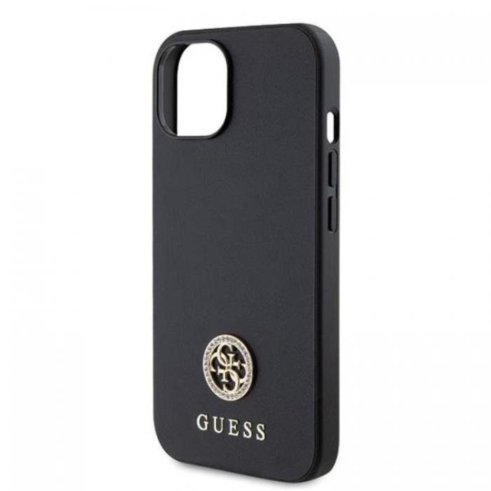 Guess - Guess iPhone 15 Mobilskal Strass Metal Logo - Svart