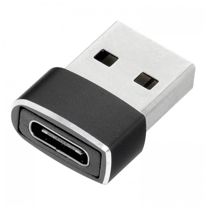 A-One Brand - Adapter USB-C (hona) Till USB-A (hane) - Svart