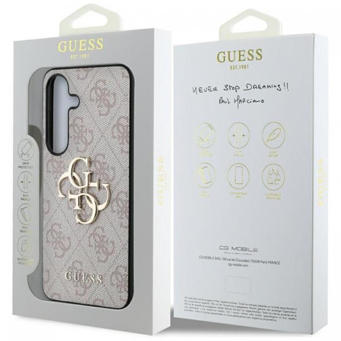 Guess - Guess Galaxy S25 Ultra Mobilskal Big 4G Logo Classic - Rosa