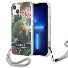 Guess - Guess iPhone 13 Skal Flower Strap - Blå