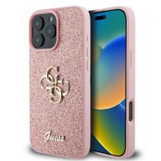 Guess - Guess iPhone 16 Pro Mobilskal Fixed Glitter Big 4G - Rosa