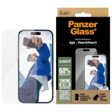 PanzerGlass - PanzerGlass iPhone 16 Härdat Glas Skärmskydd Classic Fit - Clear