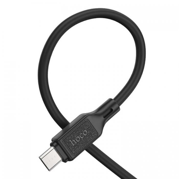 Hoco - HOCO USB Till MicroUSB 1m Kabel 2.4A X90 - Svart